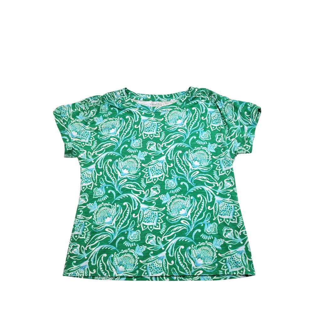 Talbots Crew Neck T-Shirt Top Large Green